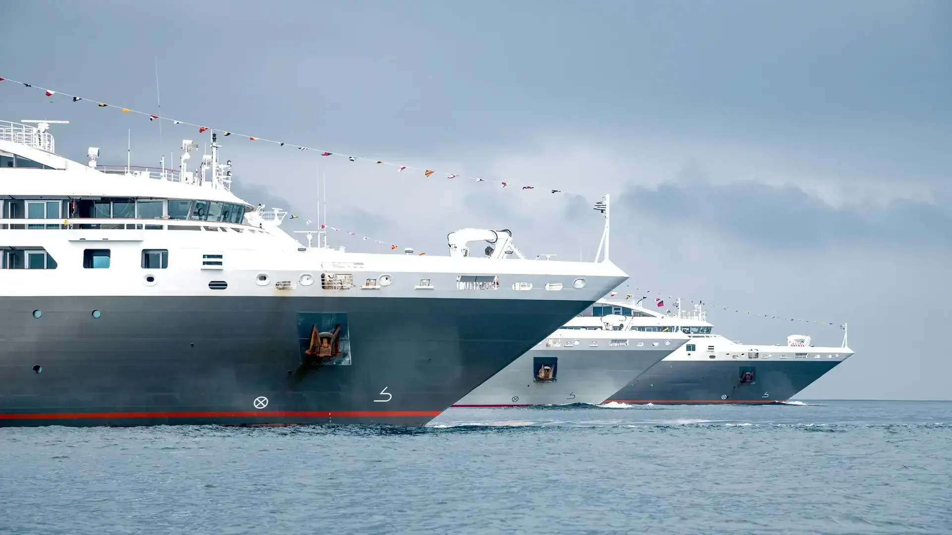 Two ships at sea