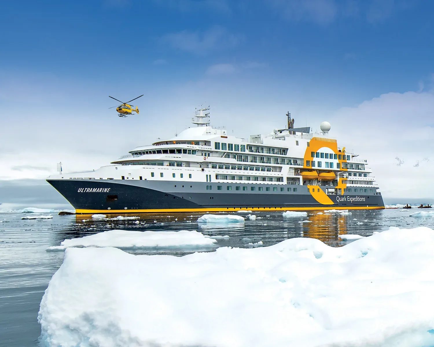Expedition ship in polar waters