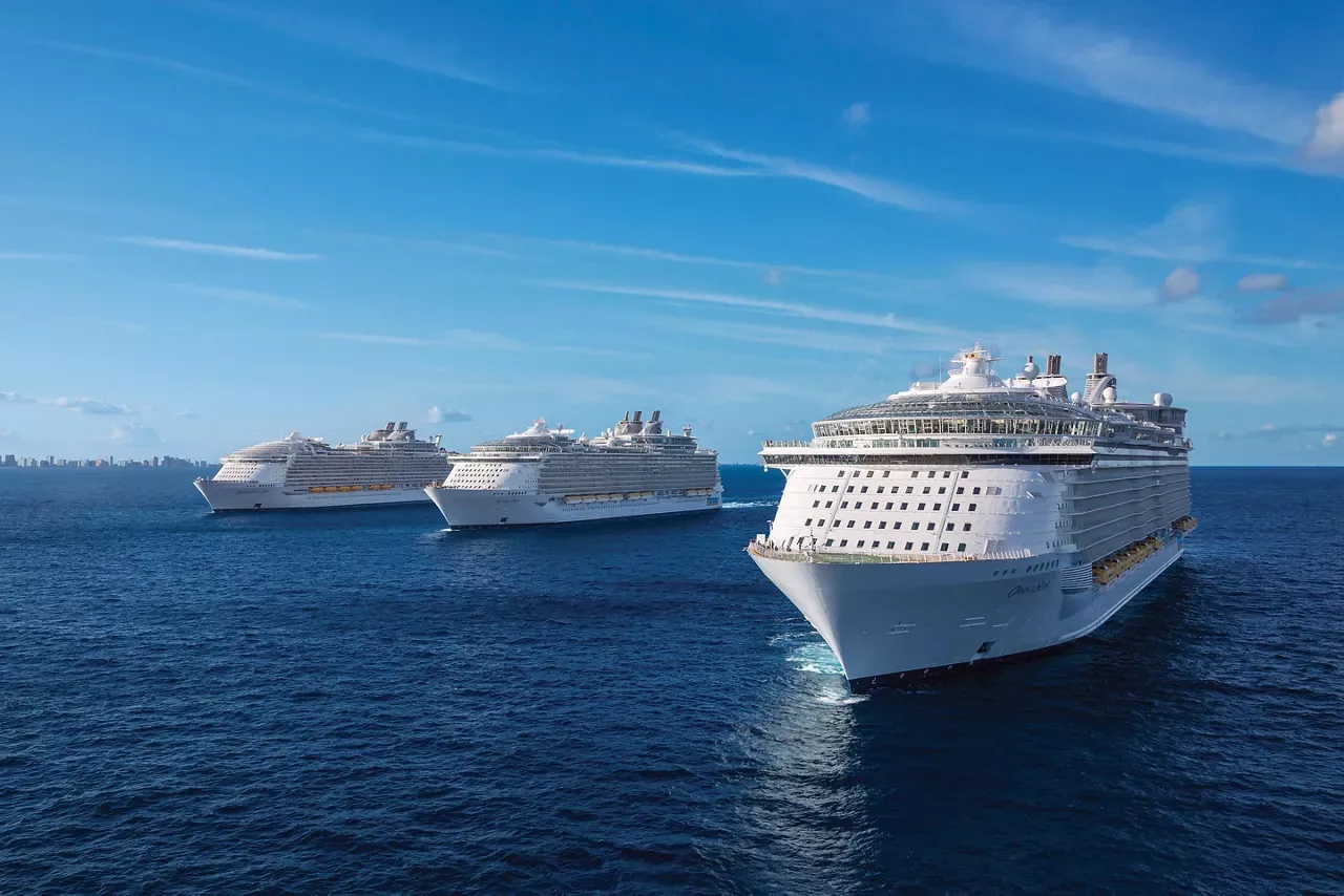 Three ships at sea